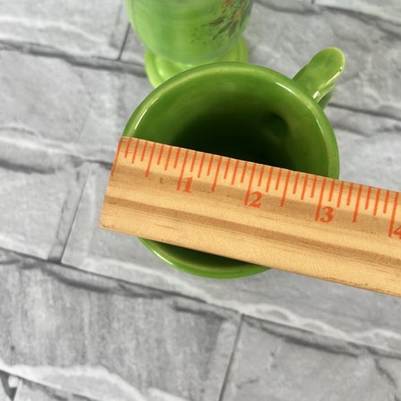 vintage green stemmed mugs - Picture 8 of 9